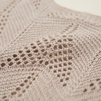Female Leisure Hollow Out Parchment Hollow Sleeve Casual Sweater