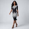 Slimming round Neck Short Sleeve Dress Waist Cinching Mid-Career Long Hip Hugging Fashionable Workwear
