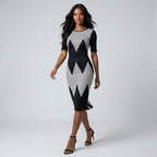 Slimming round Neck Short Sleeve Dress Waist Cinching Mid-Career Long Hip Hugging Fashionable Workwear