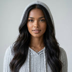 Trendy Ribbed Knitted Hooded Slim Fit Dress with Drawstring - Comfortable Casual Style for Women