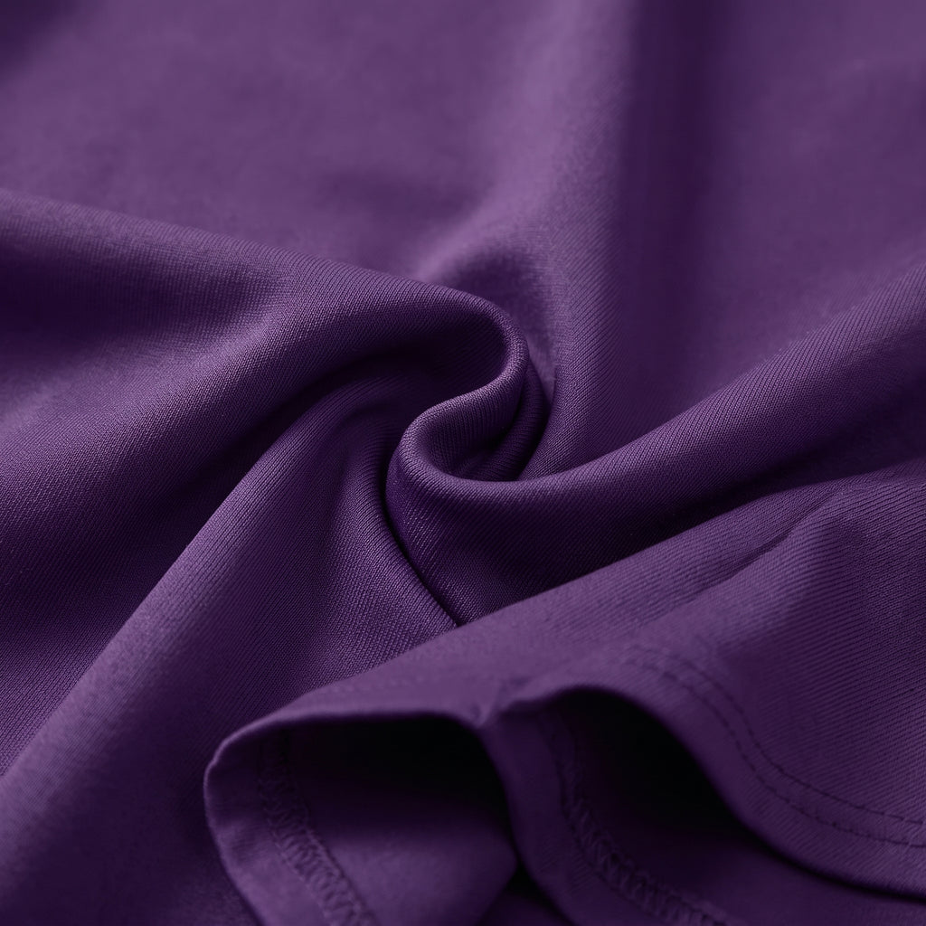Solid Color Evening Dress, Round Neck, Long Sleeves, Fishtail Skirt, Slim Fit, Elegant Mid-Length Dress