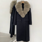 Women's Long Down Coat Fur Collar Loose Fit Down Filled Oversized Outerwear Ultra Warm Luxury Urban Style Daily Wear Cold Winter
