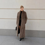 Collarless Long Sleeve Faux Fur Coats Women Brown Open Front Plush Warm Outerwear 2026 Lady Casual Loose Furry Daily Jackets New