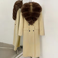 Women's Long Down Coat Fur Collar Loose Fit Down Filled Oversized Outerwear Ultra Warm Luxury Urban Style Daily Wear Cold Winter