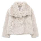 MUJER Faux Fur Hairy Coat Woman Warm Winter Fluffy Coat Women New Plush Jackets for Women Outerwears Luxury Women's Teddy Coats