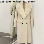 Women's Long Down Coat Fur Collar Loose Fit Down Filled Oversized Outerwear Ultra Warm Luxury Urban Style Daily Wear Cold Winter