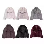 2024 Winter New Fashion Gradient Fluffy Fur Coat Women High Street Luxury Big Fur Collar Faux Fox Fur Jacket Female Overcoats