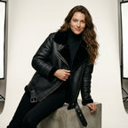 Ailegogo Winter Coats Women Thickness Faux Leather Fur Sheepskin Female Fur Leather Jacket Aviator Outwear Casaco Feminino