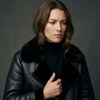 Ailegogo Winter Coats Women Thickness Faux Leather Fur Sheepskin Female Fur Leather Jacket Aviator Outwear Casaco Feminino