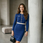 YuooMuoo Chic Fashion Sexy Package Hips Knitted Dress 2025 Autumn Winter Slim Waist Bodycon Sweater Dress Office Lady Vestidos