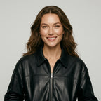 KONDALA 2026 Spring Summer Brown Business Casual Faux Leather Women Jackets Chic Valentine‘s Day Spliced Zipper Ladies Jackets