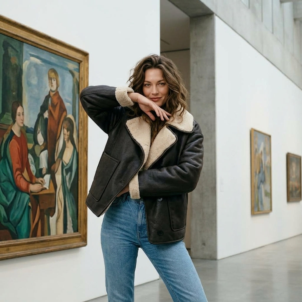 ETJ 2025 Fall/Winter New Arrival Women's ZW Series Double-Sided Collar Oversized Long-Sleeve Jacket Warm Coat 3548246