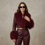 Real Mongolian Sheep Fur Coat 2025 Autumn Winter Suede Women with Long Sleeve New Arrival Winter Rabbit Fur Lining Fur Jacket