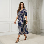 Elegant Directed Large Swing Geometric Pattern Dress Women's Fashion Casual Skirt