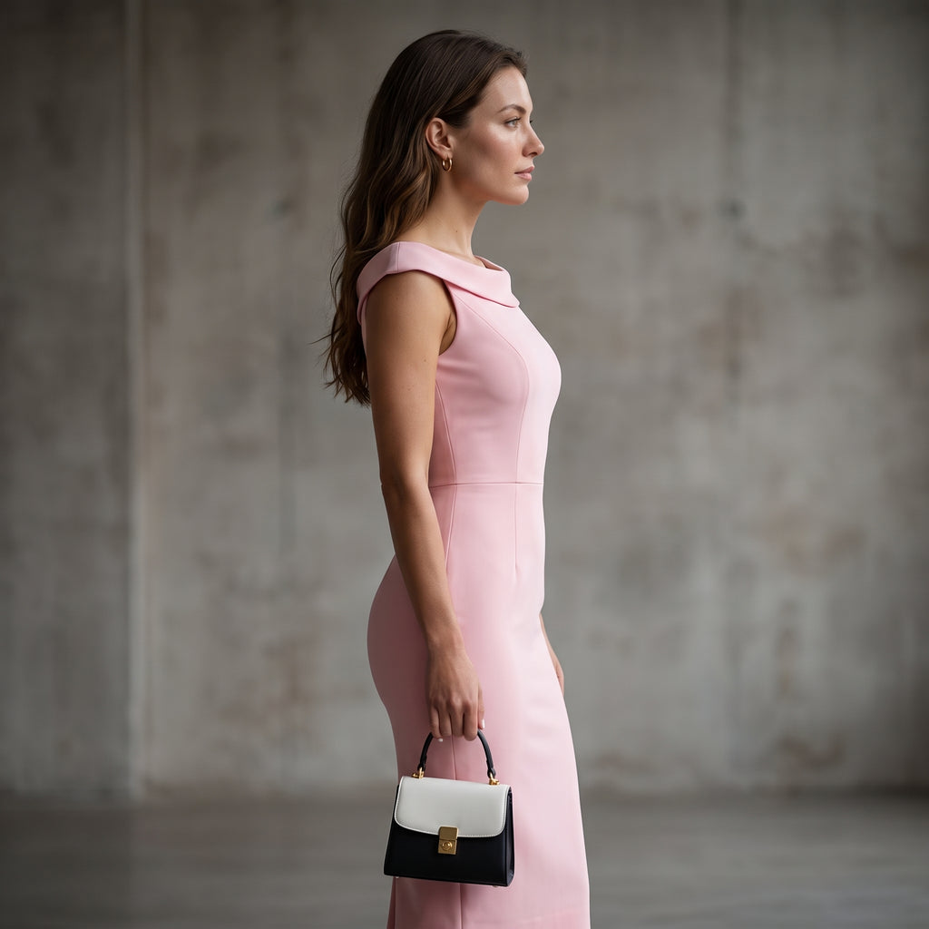 Sleeveless Off Shoulder Bodycon Midi Dress Elegant Office Cocktail Party Slim Fit Workwear