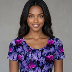 Elegant Comfortable Printed Solid Color Pocket Short Sleeve Round Neck Mini Skirt Long Dress Casual Fashion Women's Dress