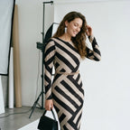 Women's Slimming Long Sleeve Tight Fitting Dress Comfortable Atmosphere Party Dress