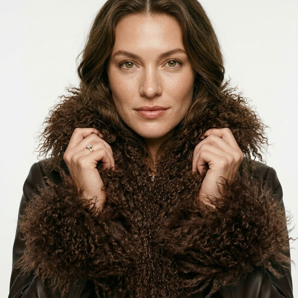 Real Mongolian Sheep Fur Coat 2025 Autumn Winter Suede Women with Long Sleeve New Arrival Winter Rabbit Fur Lining Fur Jacket