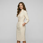 Autumn French high-end temperament celebrity small fragrant style waist dress for women