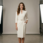 Autumn French high-end temperament celebrity small fragrant style waist dress for women