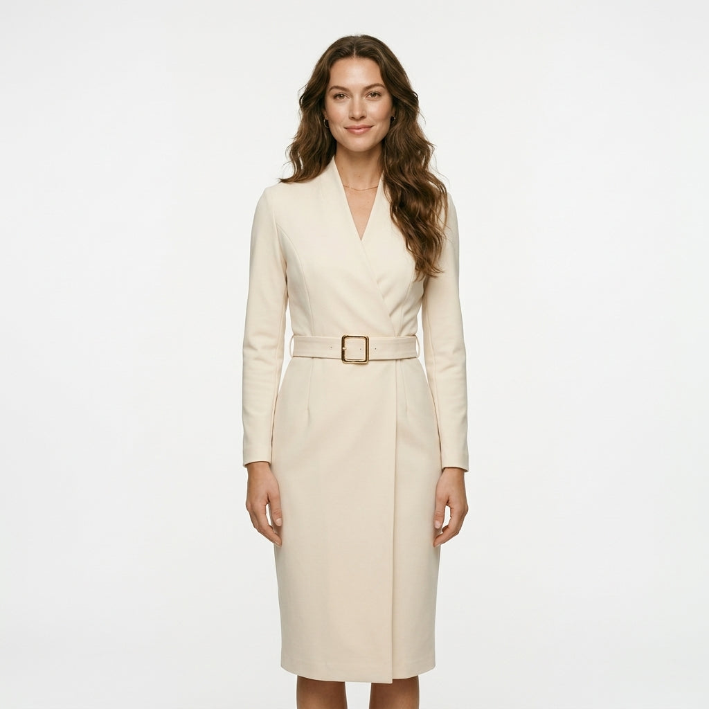 Autumn French high-end temperament celebrity small fragrant style waist dress for women