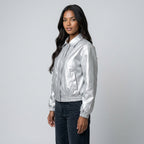 Ailegogo Streetwear Women Retro Loose Short Pu Faux Leather Jacket Spring Autumn Female Zipper Coat Vintage Moto Biker Outwear