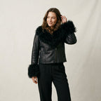 Real Mongolian Sheep Fur Coat 2025 Autumn Winter Suede Women with Long Sleeve New Arrival Winter Rabbit Fur Lining Fur Jacket
