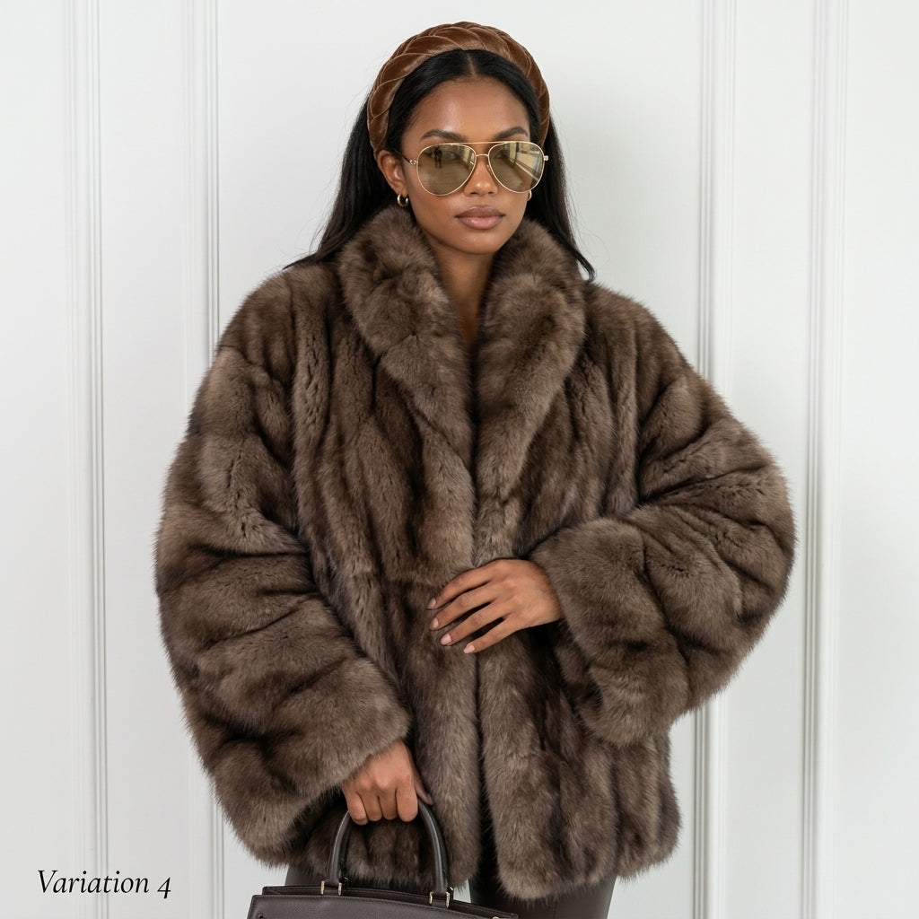 Fashion Solid Fake Fur Coat Women Lapel Waist Cinching Long Sleeve Hidden Button Coats Lady 2025 New Winter High Street Outwear