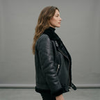 Ailegogo Winter Coats Women Thickness Faux Leather Fur Sheepskin Female Fur Leather Jacket Aviator Outwear Casaco Feminino