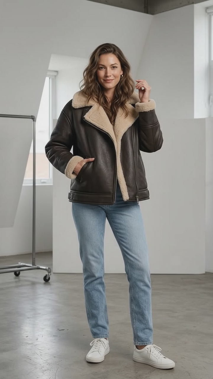 ETJ 2025 Fall/Winter New Arrival Women's ZW Series Double-Sided Collar Oversized Long-Sleeve Jacket Warm Coat 3548246